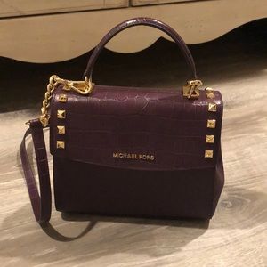 Michael Kors Karla Damson leather satchel